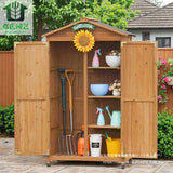 戶外工具箱儲物櫃防水防曬實木櫃花園庭院雜物房 戶外儲物櫃 香港 送貨