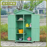 戶外工具箱儲物櫃防水防曬實木櫃花園庭院雜物房 戶外儲物櫃 香港 送貨