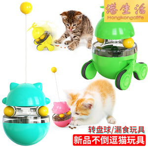 寵物用品不倒翁漏食球鐳射逗貓棒貓咪玩具