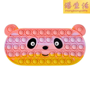 矽膠筆袋大容量文具盒包包彩虹迷彩筆袋創意矽膠盒休閒矽膠鉛筆盒