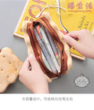 模擬夾心餅乾筆袋中小學生可愛鉛筆袋簡約大容量可愛毛絨文具盒