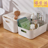 加厚白色日式收纳盒整理杂物置物筐储物箱厨房塑料盒子代发批发